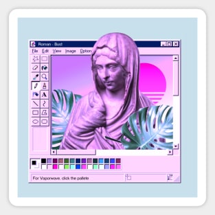 Vaporwave roman bust Magnet